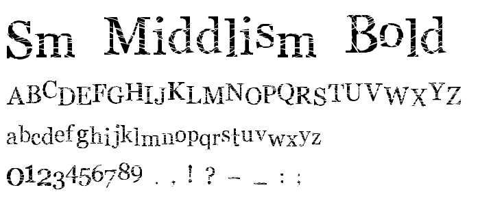 SM_middlisM Bold font